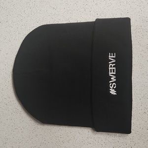 NEW Black Embroidered "#SWERVE" Beanie Hat Unisex